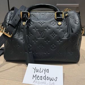 ❌SOLD❌ Speedy Bandouliere 25 Empreinte Black